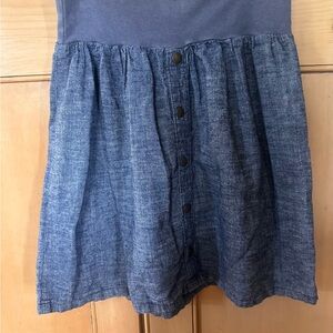 Conscious Clothing Blue Button-Front Mini Skirt